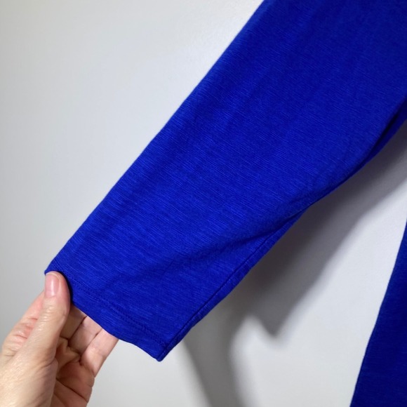 Womens Chicos The Ultimate V Neck 3/4 Sleeve Tee Shirt Blue M Cotton Modal - Picture 5 of 7